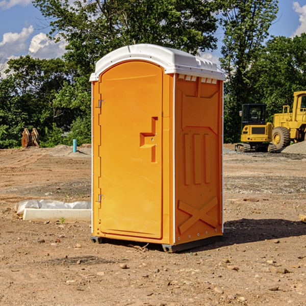 how often are the porta potties cleaned and serviced during a rental period in Rome MI